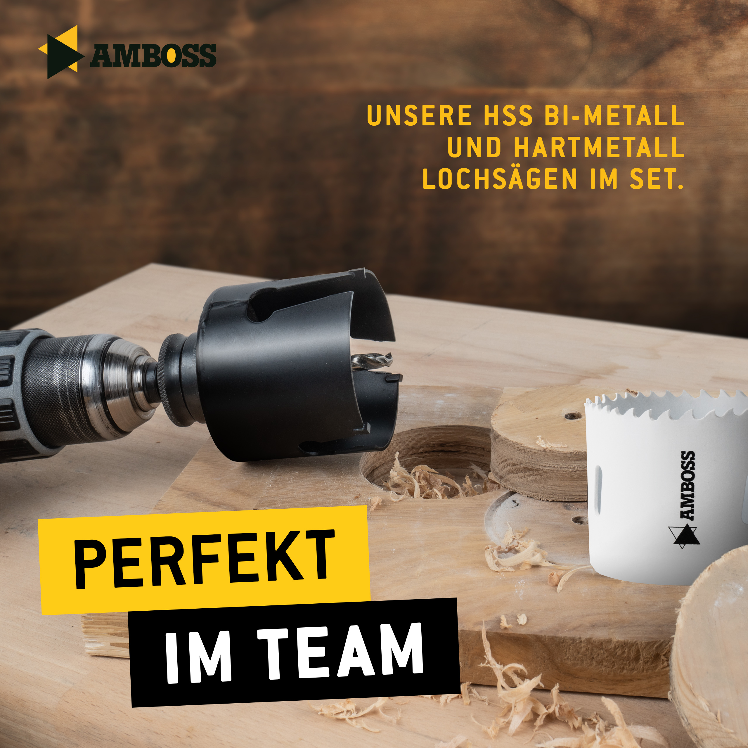 Amboss HM+BiMetall Lochsäge 68 mm (inkl. Schnellwechselaufnahme Classic)