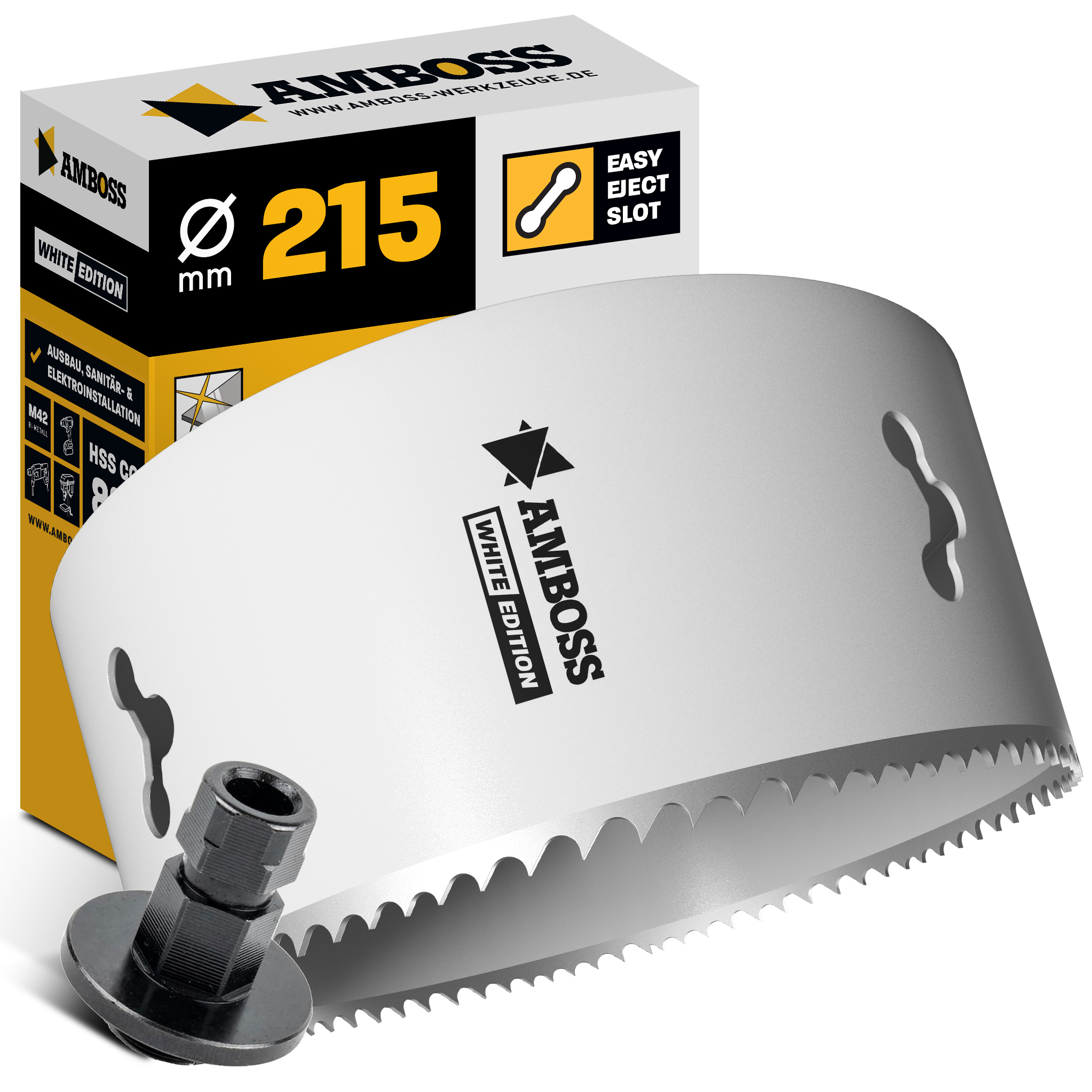 HSS M42 Amboss Lochsäge Ø 215 mm (Amboss Rapid Change - ohne Aufnahme)