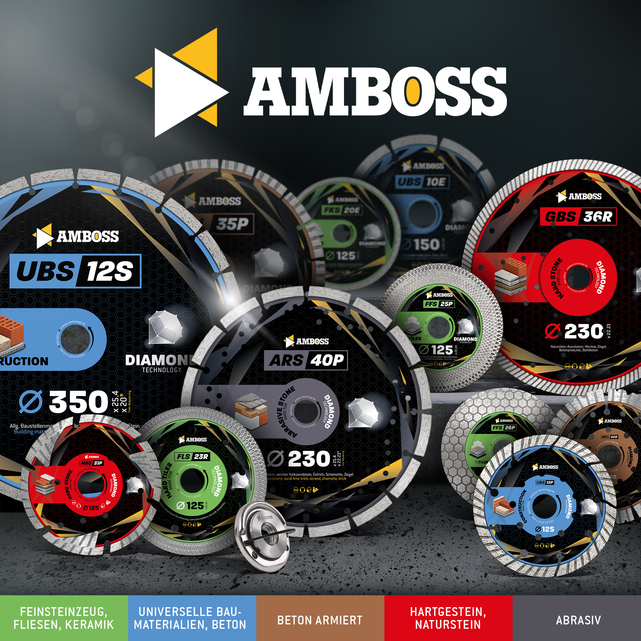 Amboss FKS 20E Diamant Trennscheibe 180mm x 2.2 x 25.4