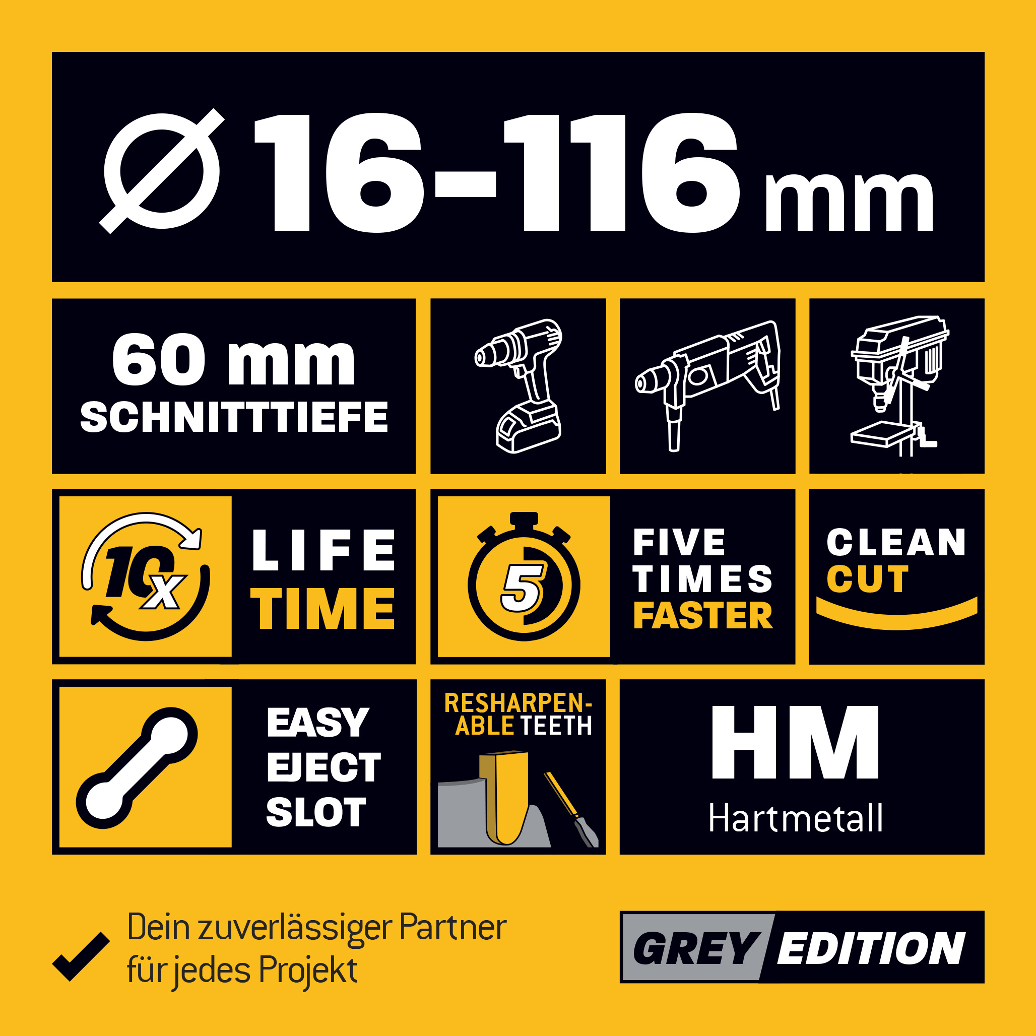 Amboss HM Lochsäge 68 mm-(inkl. 6 kant Standardaufnahme)