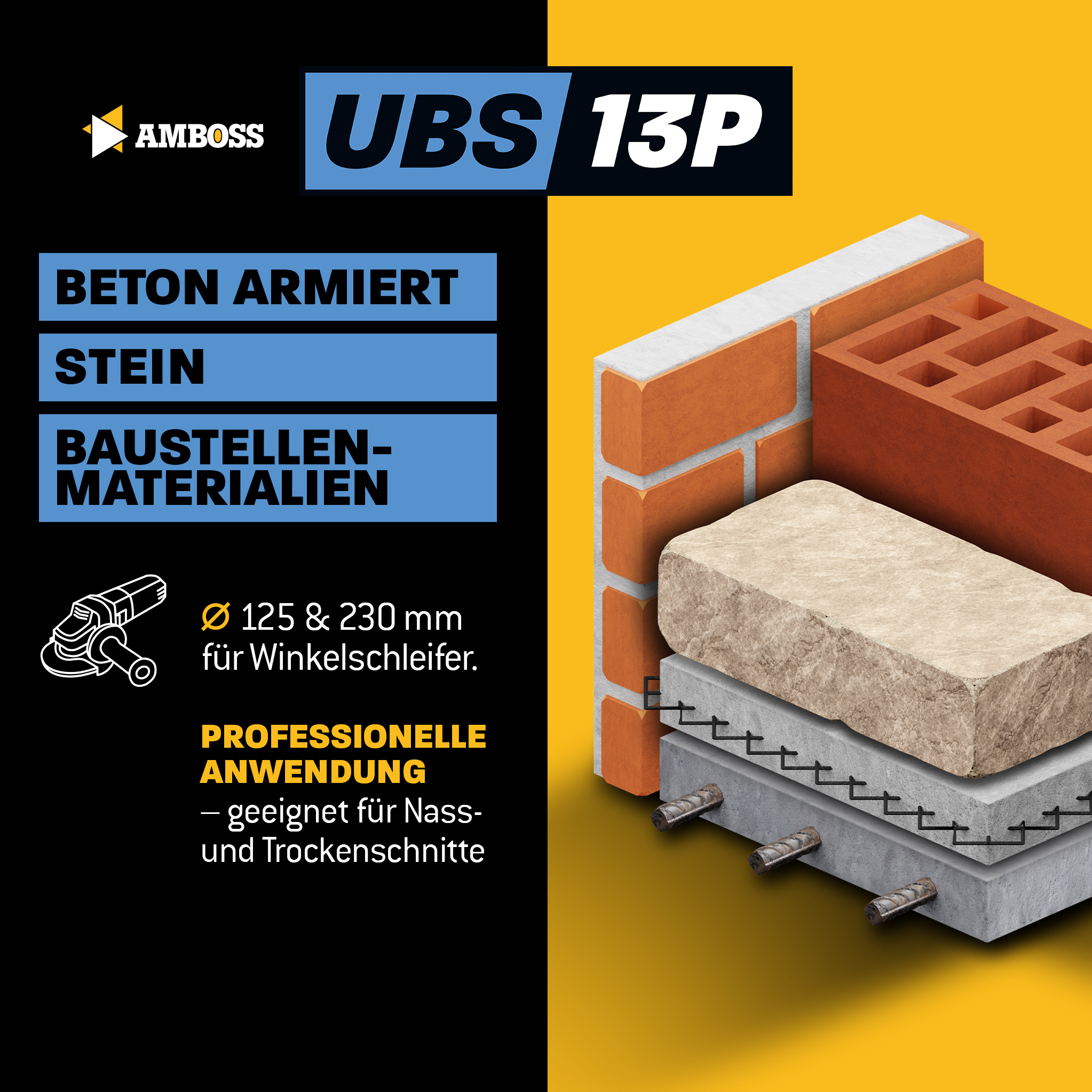 Amboss UBS 13P Diamant Trennscheibe - 125 x 2.2 x 22.2