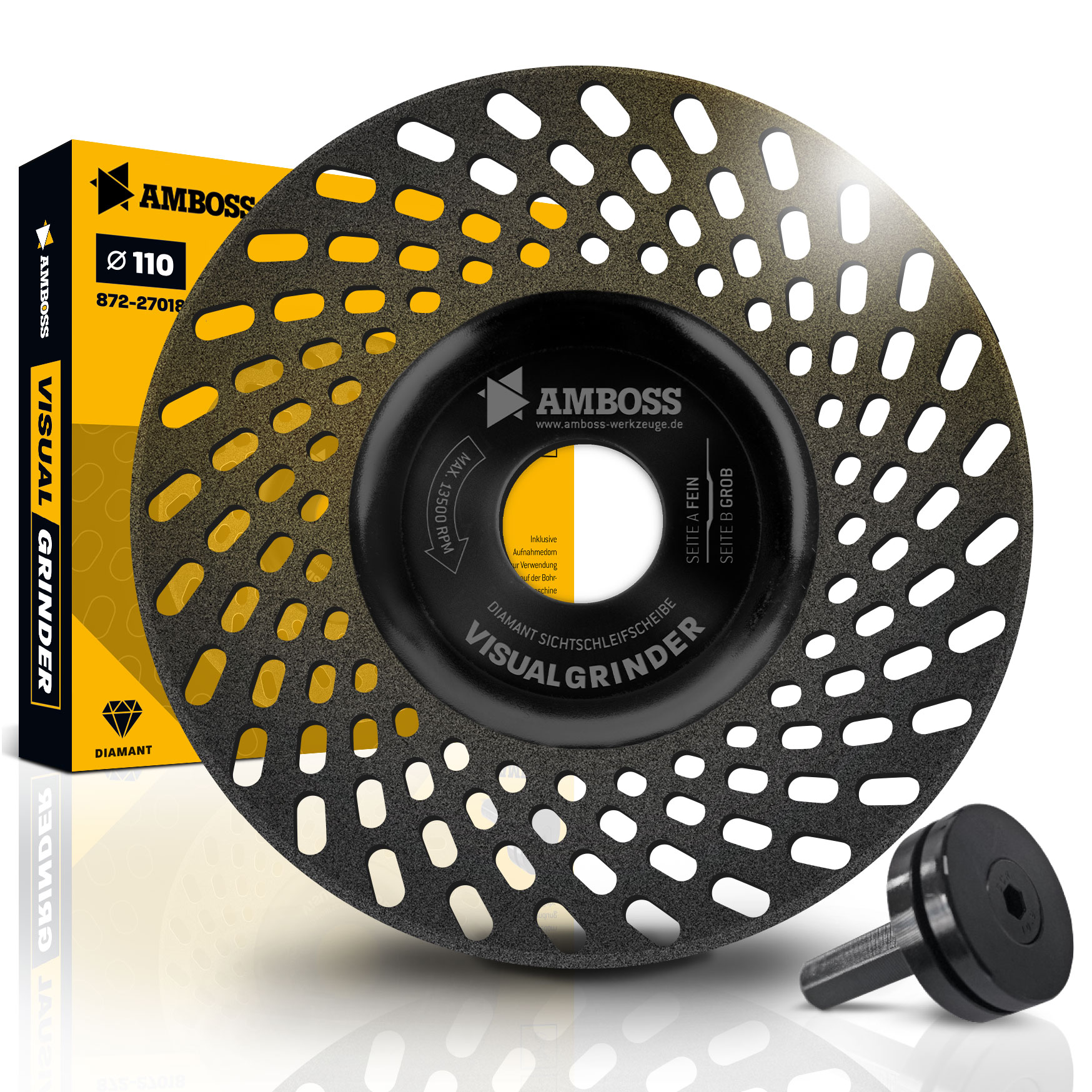 Amboss Diamant Sichtschleifscheibe Visual Grinder für den Winkelschleifer/Bohrmaschine