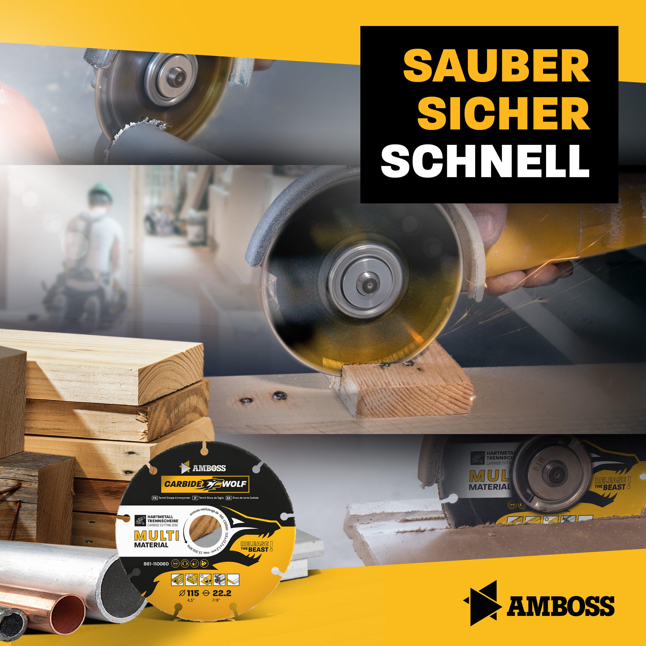 Amboss Carbide Wolf HM Trennscheibe - 115 x 1.2 x 22.2