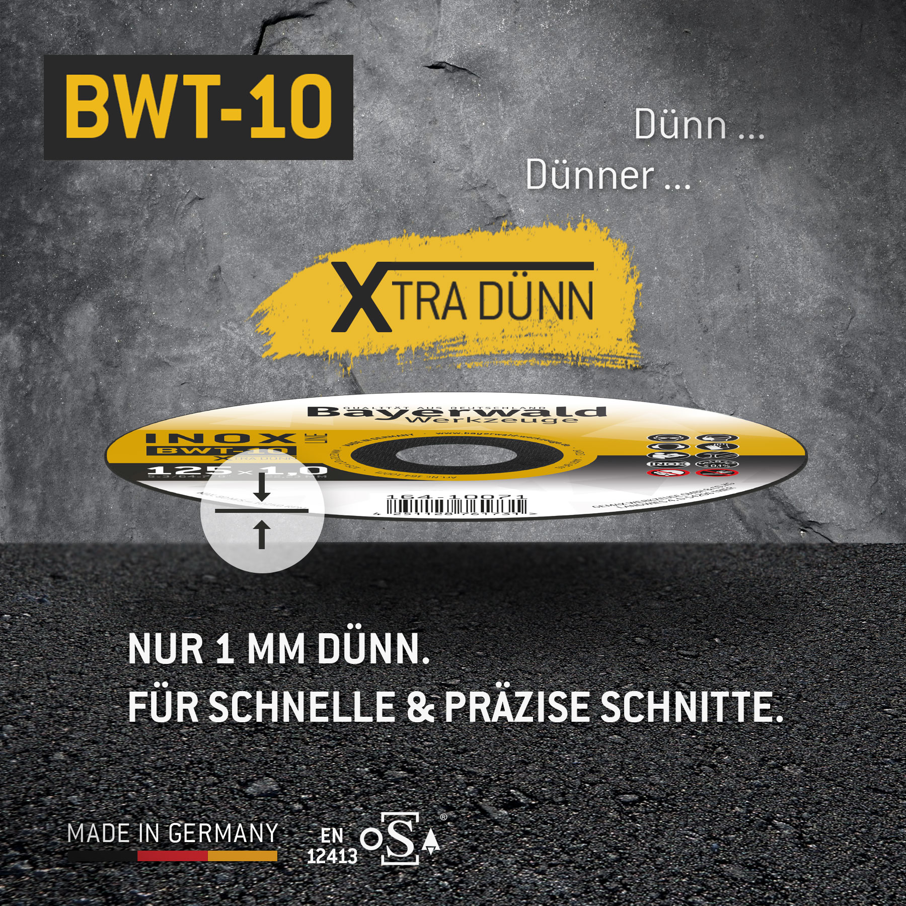 Bayerwald BWT-10 Trennscheibe | Ø125 mm - 1 mm -  22.23 mm | gerade