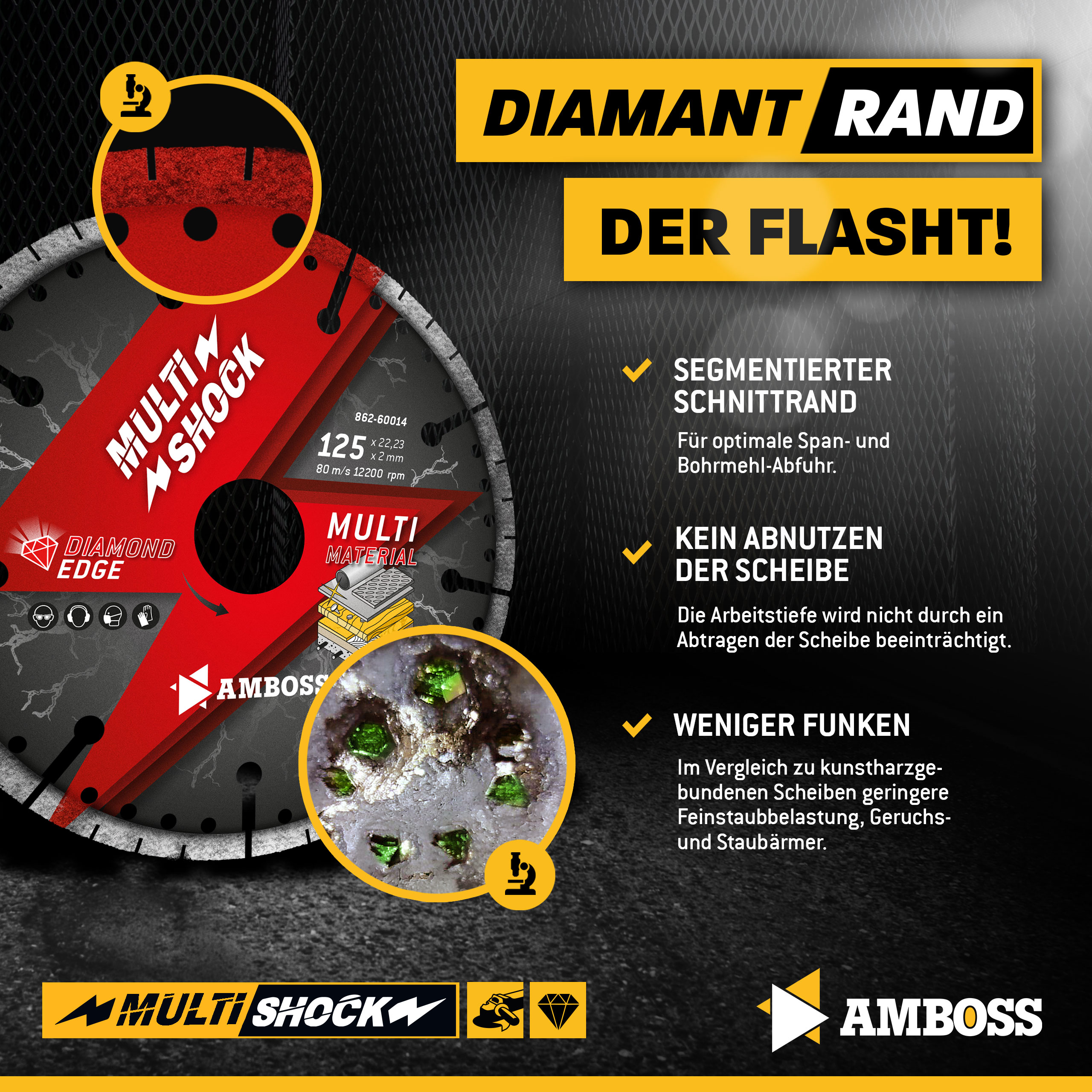 Amboss MultiShock Diamant Trennscheibe - 125 x 2.2 x 22.2