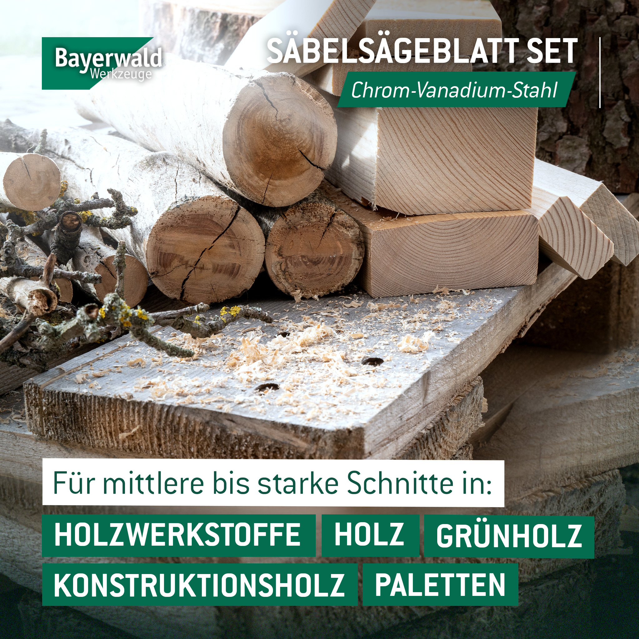 5x Bayerwald Werkzeuge Säbelsägeblatt Länge 230 mm