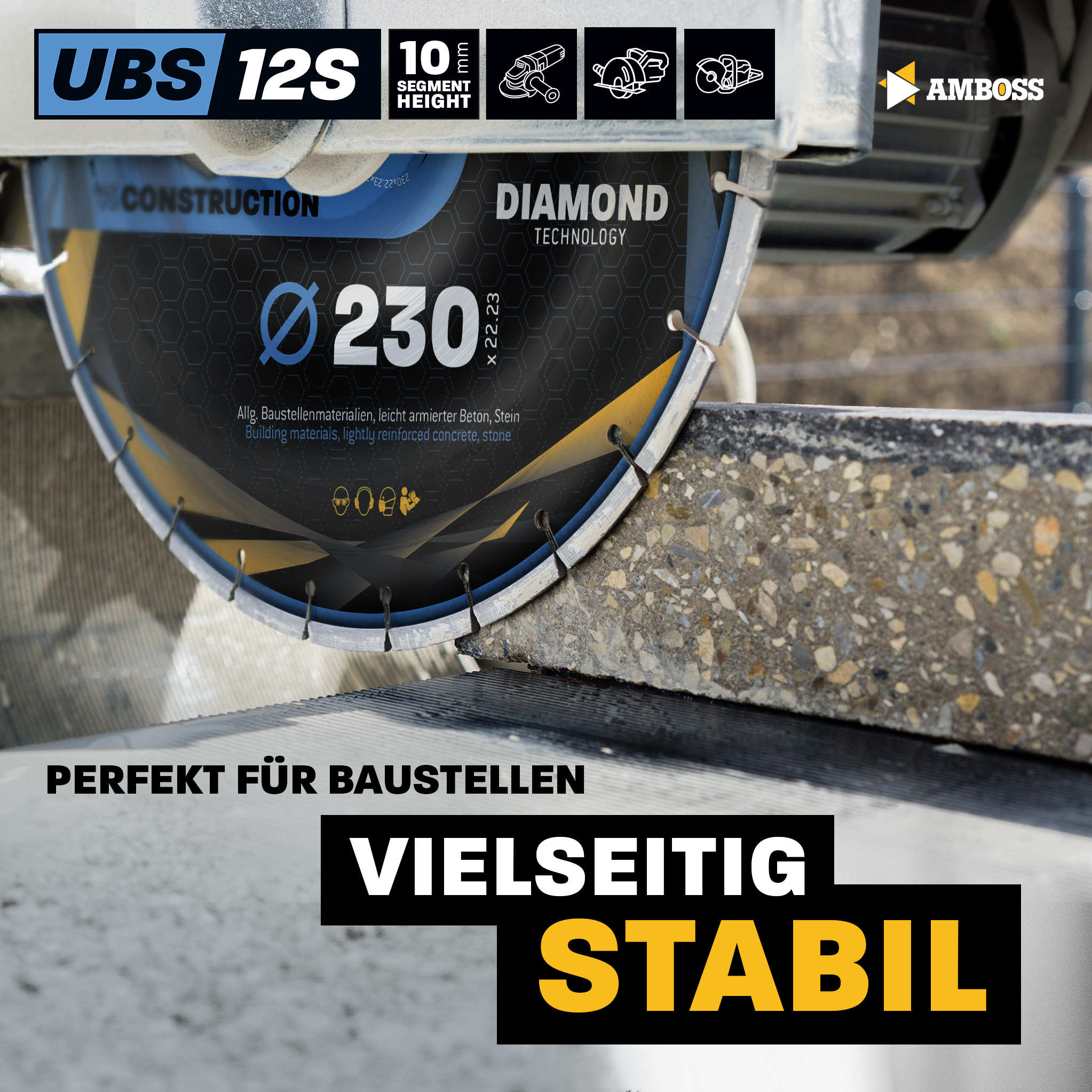 Amboss UBS 12S Diamant Trennscheibe - 180 x 2.2 x 22.2